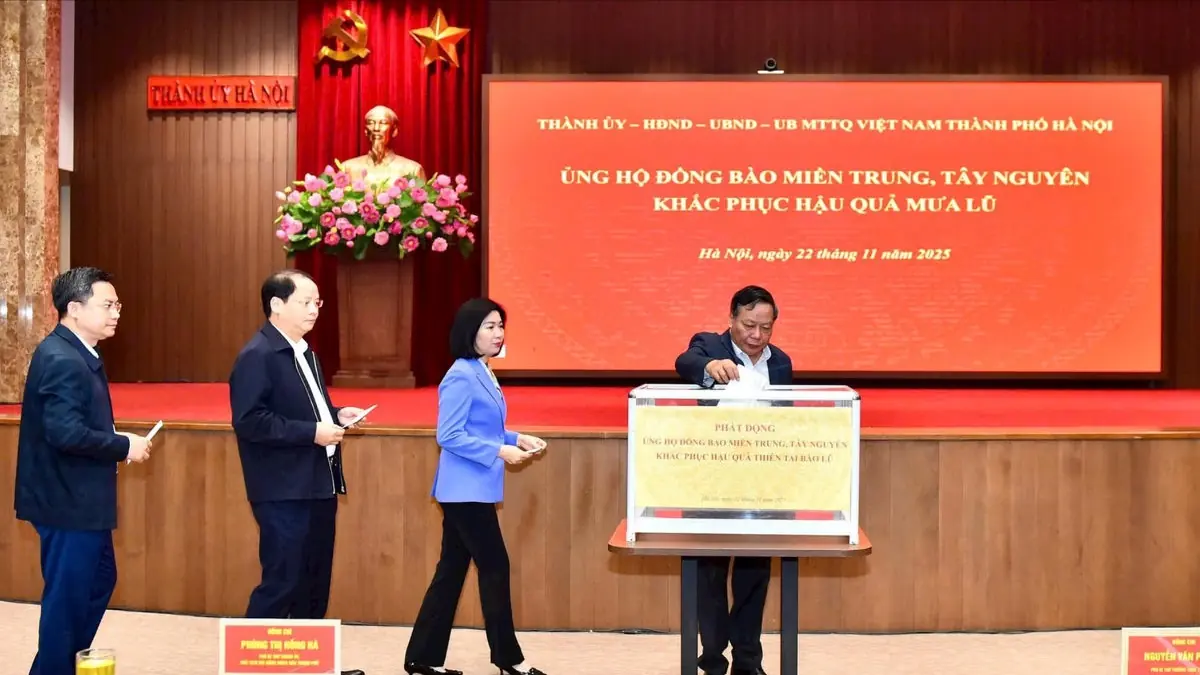 Hà Nội phát động ủng hộ đồng bào miền Trung, Tây Nguyên